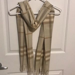 Authentic Burberry almond colored scarf, brand new
